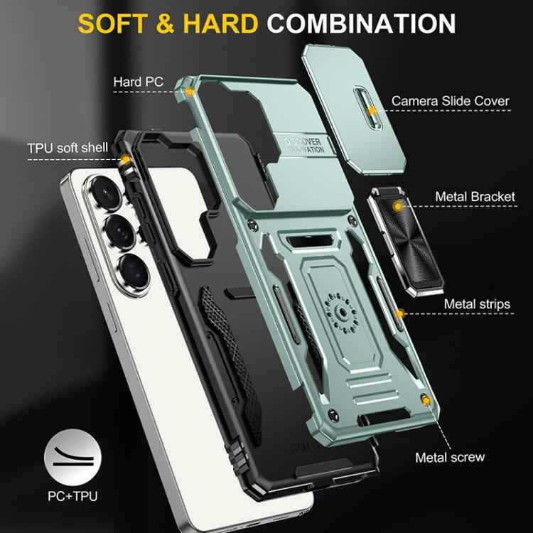 Armor PC Hybrid TPU Camera Shield Phone Case, For Samsung Galaxy S26 Ultra 5G, For Samsung Galaxy S26 5G, For Samsung Galaxy S25 FE 5G, For Samsung Galaxy S25 Edge 5G, For Samsung Galaxy S25 5G, For Samsung Galaxy S25+ 5G