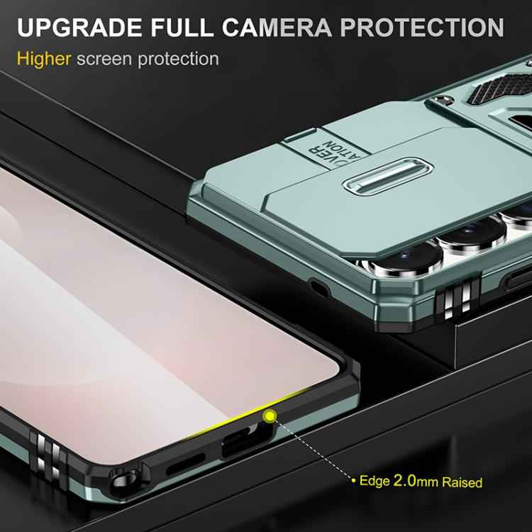 Armor PC Hybrid TPU Camera Shield Phone Case, For Samsung Galaxy S26 Ultra 5G, For Samsung Galaxy S26 5G, For Samsung Galaxy S25 FE 5G, For Samsung Galaxy S25 Edge 5G, For Samsung Galaxy S25 5G, For Samsung Galaxy S25+ 5G