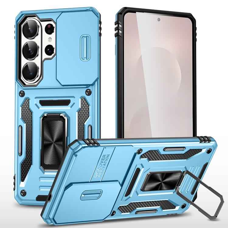 Armor PC Hybrid TPU Camera Shield Phone Case, For Samsung Galaxy S26 Ultra 5G, For Samsung Galaxy S26 5G, For Samsung Galaxy S25 FE 5G, For Samsung Galaxy S25 Edge 5G, For Samsung Galaxy S25 5G, For Samsung Galaxy S25+ 5G