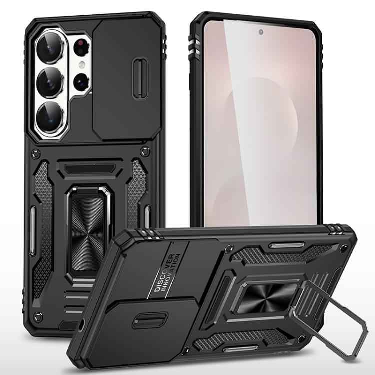 Armor PC Hybrid TPU Camera Shield Phone Case, For Samsung Galaxy S26 Ultra 5G, For Samsung Galaxy S26 5G, For Samsung Galaxy S25 FE 5G, For Samsung Galaxy S25 Edge 5G, For Samsung Galaxy S25 5G, For Samsung Galaxy S25+ 5G