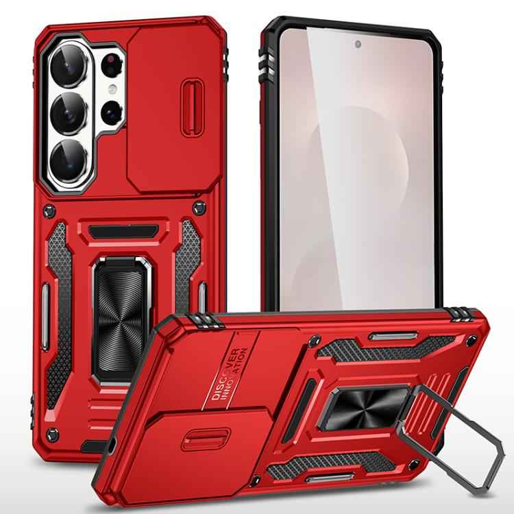 Armor PC Hybrid TPU Camera Shield Phone Case, For Samsung Galaxy S26 Ultra 5G, For Samsung Galaxy S26 5G, For Samsung Galaxy S25 FE 5G, For Samsung Galaxy S25 Edge 5G, For Samsung Galaxy S25 5G, For Samsung Galaxy S25+ 5G