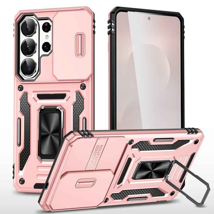 Armor PC Hybrid TPU Camera Shield Phone Case, For Samsung Galaxy S26 Ultra 5G, For Samsung Galaxy S26 5G, For Samsung Galaxy S25 FE 5G, For Samsung Galaxy S25 Edge 5G, For Samsung Galaxy S25 5G, For Samsung Galaxy S25+ 5G