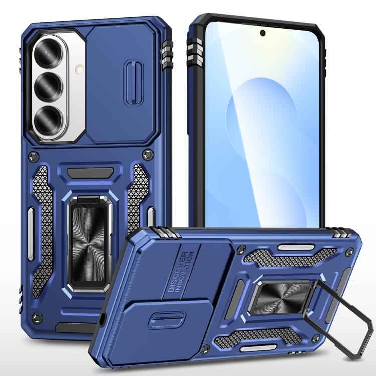 Armor PC Hybrid TPU Camera Shield Phone Case, For Samsung Galaxy S26 Ultra 5G, For Samsung Galaxy S26 5G, For Samsung Galaxy S25 FE 5G, For Samsung Galaxy S25 Edge 5G, For Samsung Galaxy S25 5G, For Samsung Galaxy S25+ 5G