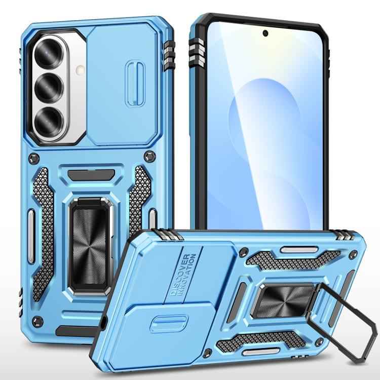 Armor PC Hybrid TPU Camera Shield Phone Case, For Samsung Galaxy S26 Ultra 5G, For Samsung Galaxy S26 5G, For Samsung Galaxy S25 FE 5G, For Samsung Galaxy S25 Edge 5G, For Samsung Galaxy S25 5G, For Samsung Galaxy S25+ 5G
