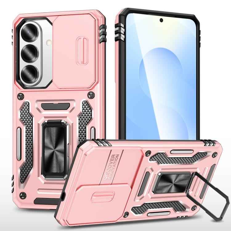 Armor PC Hybrid TPU Camera Shield Phone Case, For Samsung Galaxy S26 Ultra 5G, For Samsung Galaxy S26 5G, For Samsung Galaxy S25 FE 5G, For Samsung Galaxy S25 Edge 5G, For Samsung Galaxy S25 5G, For Samsung Galaxy S25+ 5G