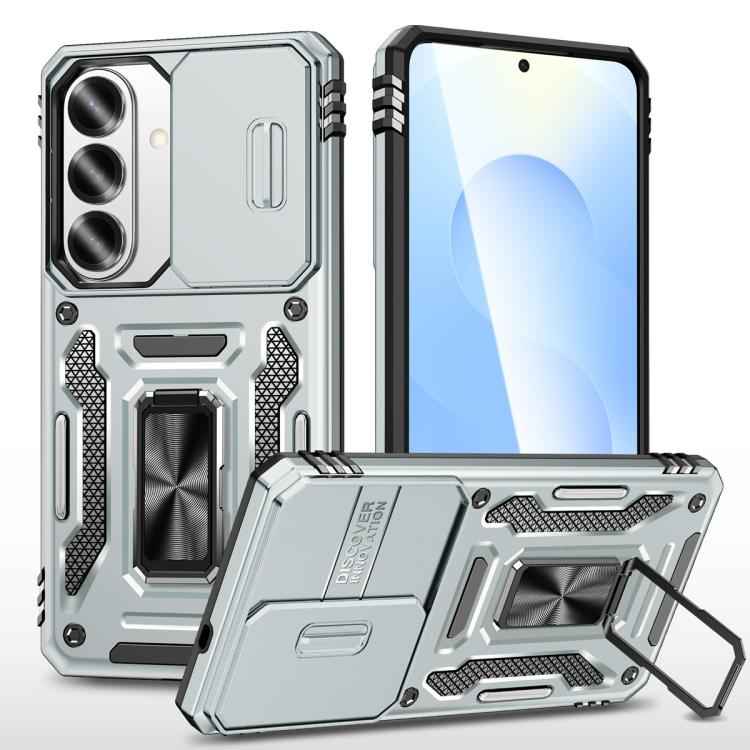 Armor PC Hybrid TPU Camera Shield Phone Case, For Samsung Galaxy S26 Ultra 5G, For Samsung Galaxy S26 5G, For Samsung Galaxy S25 FE 5G, For Samsung Galaxy S25 Edge 5G, For Samsung Galaxy S25 5G, For Samsung Galaxy S25+ 5G