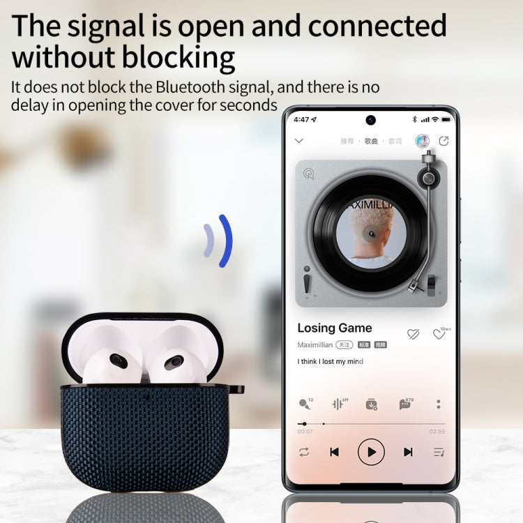 Nylon Waterproof Wireless Earphone Case with Hook