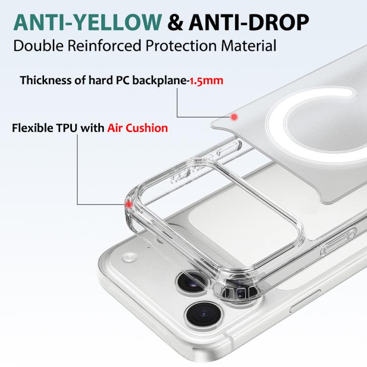 Camera Control Button Integrated MagSafe Clear Phone Case