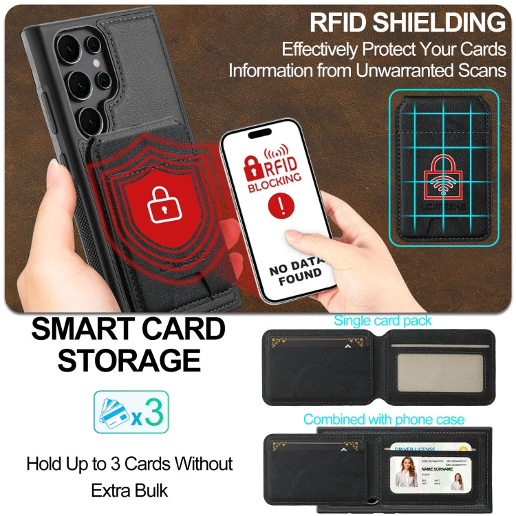 LC.IMEEKE L3 Series Detachable RFID Card Bag Magsafe Phone Case, For Samsung Galaxy S24 Ultra 5G, For Samsung Galaxy S24+ 5G, For Samsung Galaxy S24 5G, For Samsung Galaxy S23 FE 5G, For Samsung Galaxy S23 Ultra 5G, For Samsung Galaxy S20 FE           ...