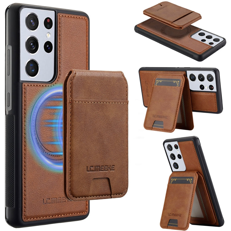 LC.IMEEKE L3 Series Detachable RFID Card Bag Magsafe Phone Case, For Samsung Galaxy S21 FE 5G, For Samsung Galaxy S21 5G, For Samsung Galaxy S21+ 5G, For Samsung Galaxy S21 Ultra 5G