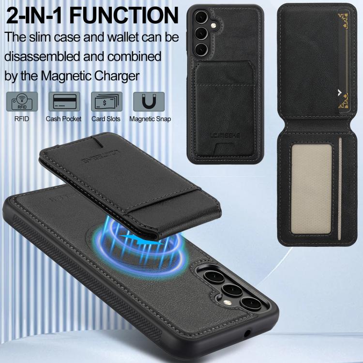 LC.IMEEKE L3 Series Detachable RFID Card Bag Magsafe Phone Case, For Galaxy S26 FE 5G, For Samsung Galaxy S26+ 5G, For Samsung Galaxy S26 Ultra 5G, For Samsung Galaxy S26 5G, For Samsung Galaxy S25 Edge 5G, For Samsung Galaxy S25 5G                    ...