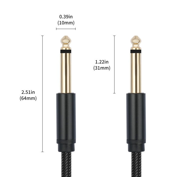 6.35mm 1/4 TRS Male to Male Electric Guitar Audio Cable