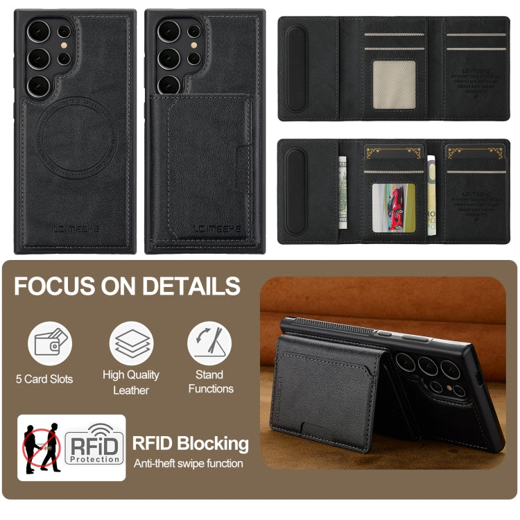 LC.IMEEKE L5 Series Detachable RFID Card Bag Magsafe Phone Case, For Samsung Galaxy S24 Ultra 5G, For Samsung Galaxy S24+ 5G, For Samsung Galaxy S24 5G, For Samsung Galaxy S23 FE 5G, For Samsung Galaxy S23 Ultra 5G, For Samsung Galaxy S20 FE           ...