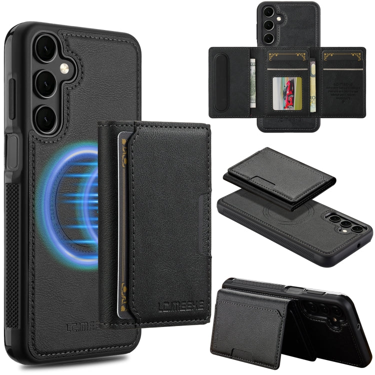 LC.IMEEKE L5 Series Detachable RFID Card Bag Magsafe Phone Case, For Samsung Galaxy S24 Ultra 5G, For Samsung Galaxy S24+ 5G, For Samsung Galaxy S24 5G, For Samsung Galaxy S23 FE 5G, For Samsung Galaxy S23 Ultra 5G, For Samsung Galaxy S20 FE           ...