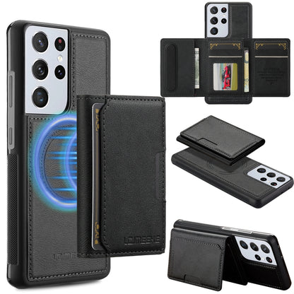 LC.IMEEKE L5 Series Detachable RFID Card Bag Magsafe Phone Case, For Samsung Galaxy S21 FE 5G, For Samsung Galaxy S21 5G, For Samsung Galaxy S21+ 5G, For Samsung Galaxy S21 Ultra 5G
