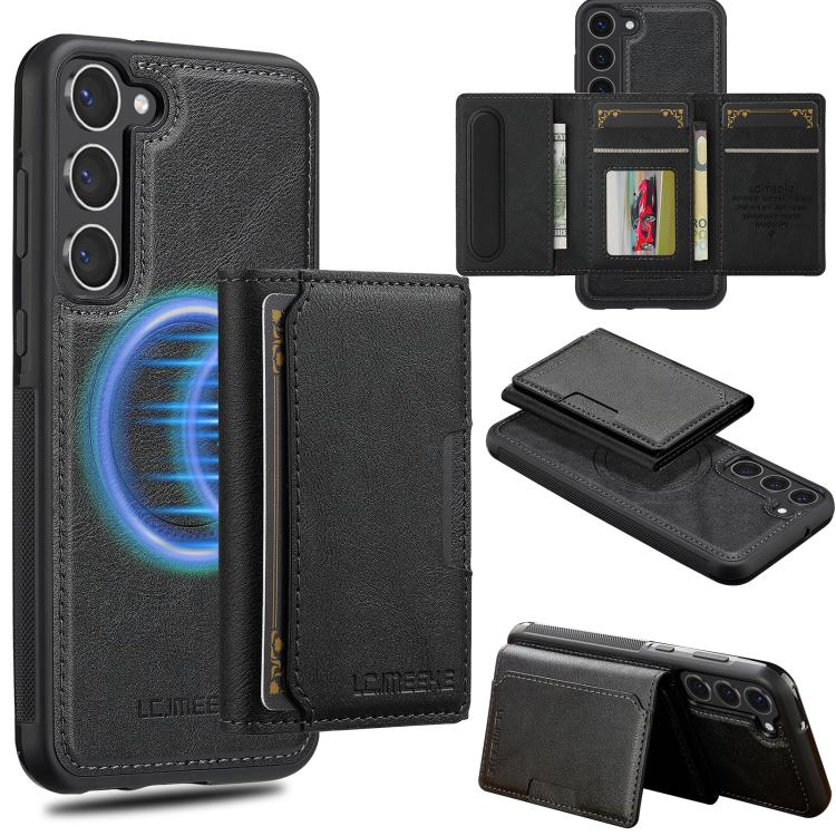 LC.IMEEKE L5 Series Detachable RFID Card Bag Magsafe Phone Case, For Galaxy S26 FE 5G, For Samsung Galaxy S26+ 5G, For Samsung Galaxy S26 Ultra 5G, For Samsung Galaxy S26 5G, For Samsung Galaxy S25 Edge 5G, For Samsung Galaxy S25 5G                    ...