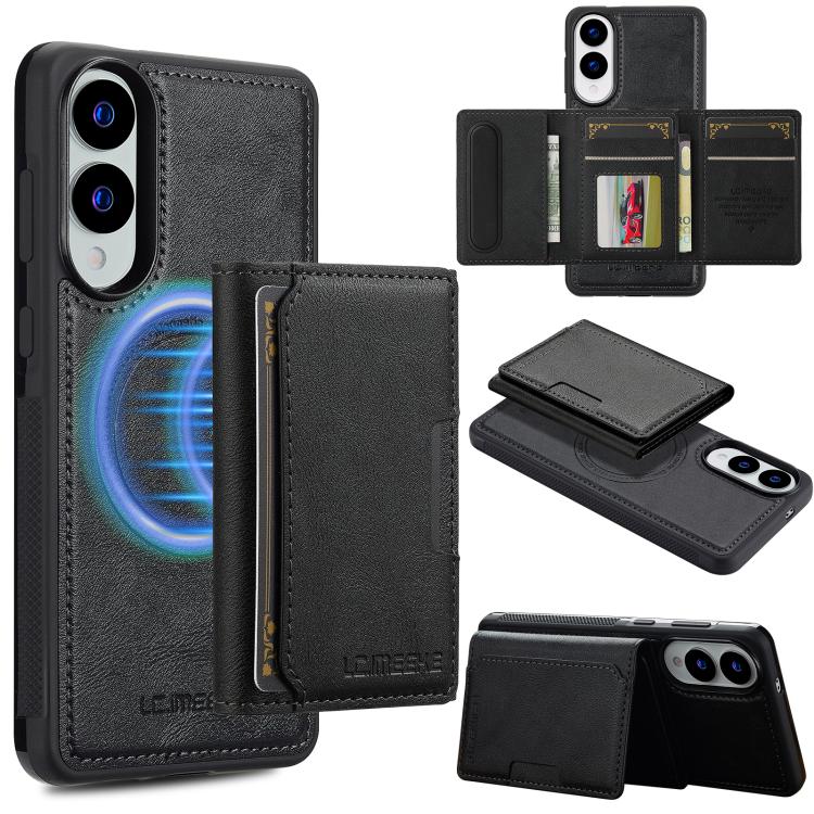 LC.IMEEKE L5 Series Detachable RFID Card Bag Magsafe Phone Case, For Galaxy S26 FE 5G, For Samsung Galaxy S26+ 5G, For Samsung Galaxy S26 Ultra 5G, For Samsung Galaxy S26 5G, For Samsung Galaxy S25 Edge 5G, For Samsung Galaxy S25 5G                    ...