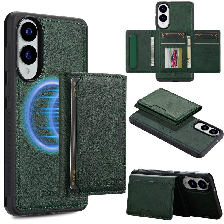LC.IMEEKE L5 Series Detachable RFID Card Bag Magsafe Phone Case, For Galaxy S26 FE 5G, For Samsung Galaxy S26+ 5G, For Samsung Galaxy S26 Ultra 5G, For Samsung Galaxy S26 5G, For Samsung Galaxy S25 Edge 5G, For Samsung Galaxy S25 5G                    ...