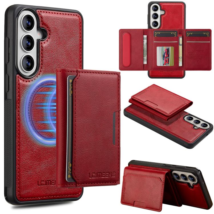 LC.IMEEKE L5 Series Detachable RFID Card Bag Magsafe Phone Case, For Galaxy S26 FE 5G, For Samsung Galaxy S26+ 5G, For Samsung Galaxy S26 Ultra 5G, For Samsung Galaxy S26 5G, For Samsung Galaxy S25 Edge 5G, For Samsung Galaxy S25 5G                    ...