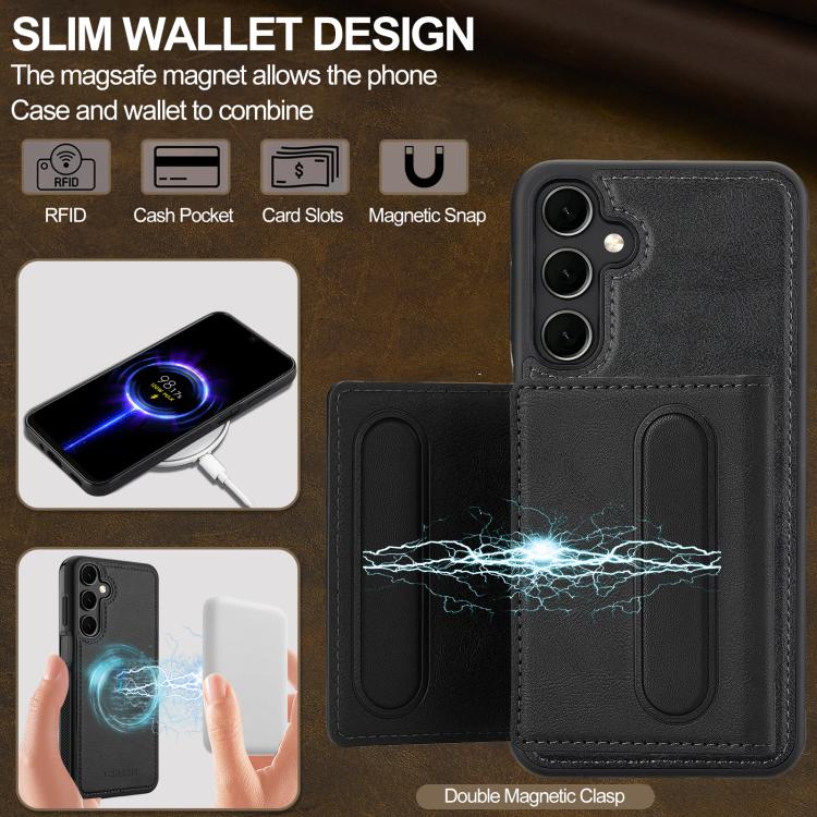 LC.IMEEKE L5 Series Detachable RFID Card Bag Magsafe Phone Case, For Galaxy S26 FE 5G, For Samsung Galaxy S26+ 5G, For Samsung Galaxy S26 Ultra 5G, For Samsung Galaxy S26 5G, For Samsung Galaxy S25 Edge 5G, For Samsung Galaxy S25 5G                    ...