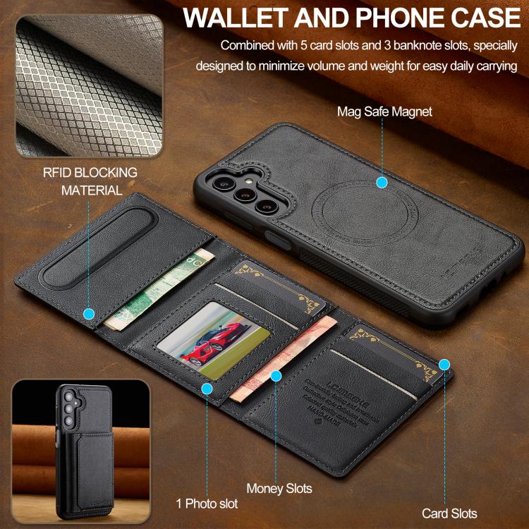 LC.IMEEKE L5 Series Detachable RFID Card Bag Magsafe Phone Case, For Galaxy S26 FE 5G, For Samsung Galaxy S26+ 5G, For Samsung Galaxy S26 Ultra 5G, For Samsung Galaxy S26 5G, For Samsung Galaxy S25 Edge 5G, For Samsung Galaxy S25 5G                    ...