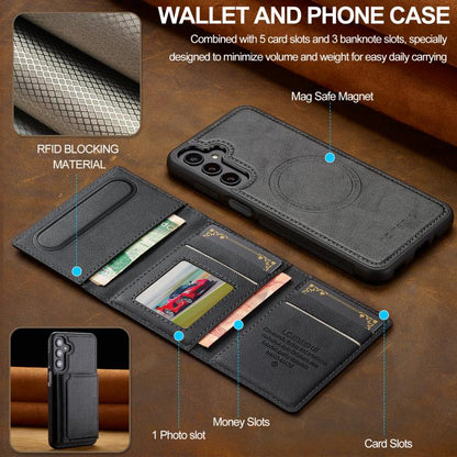 LC.IMEEKE L5 Series Detachable RFID Card Bag Magsafe Phone Case, For Galaxy S26 FE 5G, For Samsung Galaxy S26+ 5G, For Samsung Galaxy S26 Ultra 5G, For Samsung Galaxy S26 5G, For Samsung Galaxy S25 Edge 5G, For Samsung Galaxy S25 5G                    ...