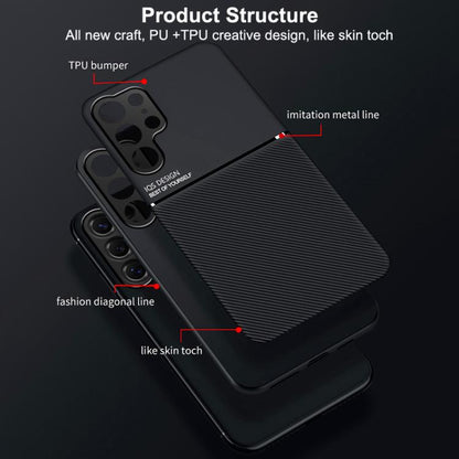 Classic Tilt Strip Grain Magnetic PC Hybrid TPU Phone Case, For Samsung Galaxy S26+ 5G, For Samsung Galaxy S26 Ultra 5G, For Samsung Galaxy S26 5G, For Samsung Galaxy S25 Edge 5G, For Samsung Galaxy S25 5G, For Samsung Galaxy S25+ 5G                   ...
