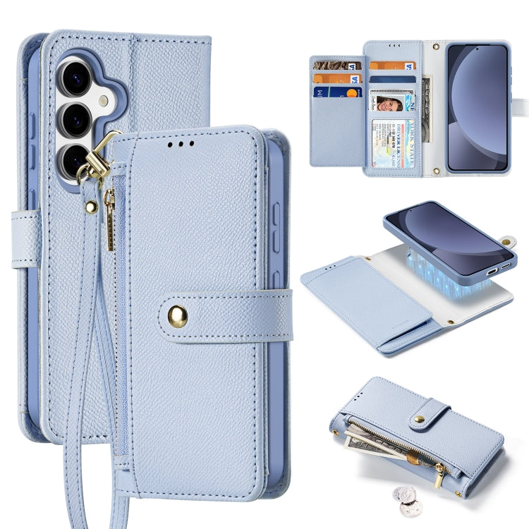 DUX DUCIS Lawa Series 2 in 1 Wallet Zipper Detachable MagSafe Phone Case with Lanyard, For Samsung Galaxy S26+ 5G, For Samsung Galaxy S26 Ultra 5G, For Samsung Galaxy S26 5G, For Samsung Galaxy S25 5G, For Samsung Galaxy S25 Ultra 5G