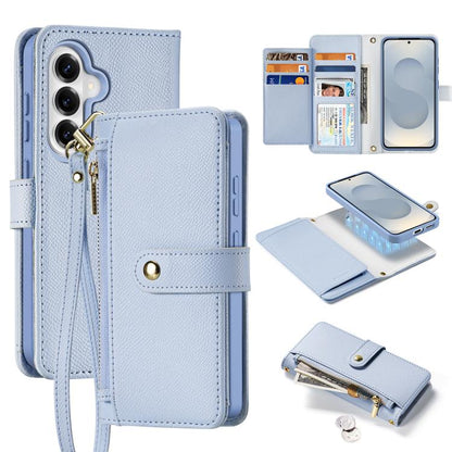 DUX DUCIS Lawa Series 2 in 1 Wallet Zipper Detachable MagSafe Phone Case with Lanyard, For Samsung Galaxy S26+ 5G, For Samsung Galaxy S26 Ultra 5G, For Samsung Galaxy S26 5G, For Samsung Galaxy S25 5G, For Samsung Galaxy S25 Ultra 5G