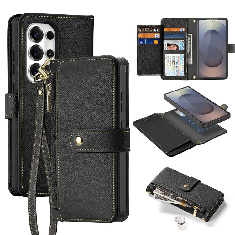 DUX DUCIS Lawa Series 2 in 1 Wallet Zipper Detachable MagSafe Phone Case with Lanyard, For Samsung Galaxy S26+ 5G, For Samsung Galaxy S26 Ultra 5G, For Samsung Galaxy S26 5G, For Samsung Galaxy S25 5G, For Samsung Galaxy S25 Ultra 5G
