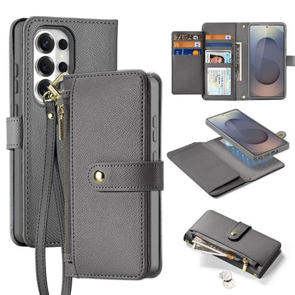 DUX DUCIS Lawa Series 2 in 1 Wallet Zipper Detachable MagSafe Phone Case with Lanyard, For Samsung Galaxy S26+ 5G, For Samsung Galaxy S26 Ultra 5G, For Samsung Galaxy S26 5G, For Samsung Galaxy S25 5G, For Samsung Galaxy S25 Ultra 5G