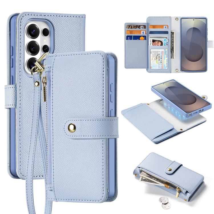 DUX DUCIS Lawa Series 2 in 1 Wallet Zipper Detachable MagSafe Phone Case with Lanyard, For Samsung Galaxy S26+ 5G, For Samsung Galaxy S26 Ultra 5G, For Samsung Galaxy S26 5G, For Samsung Galaxy S25 5G, For Samsung Galaxy S25 Ultra 5G