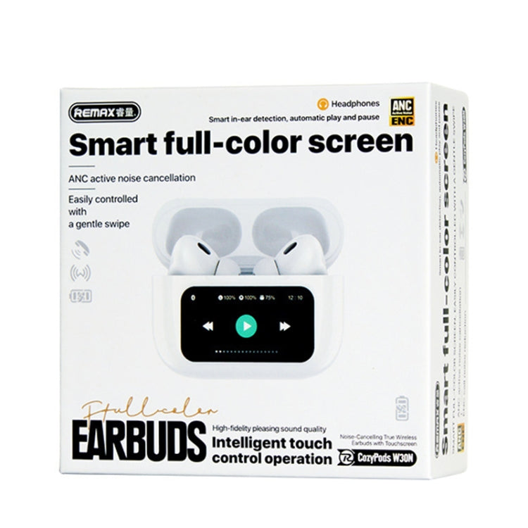 REMAX CozyBuds W30N LED Dual Noise Reduction Bluetooth 5.4 Earphones