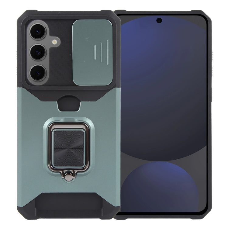 Camera Shield Card Slot PC+TPU Phone Case, For Samsung Galaxy S25 Ultra 5G, For Samsung Galaxy S24 FE 5G