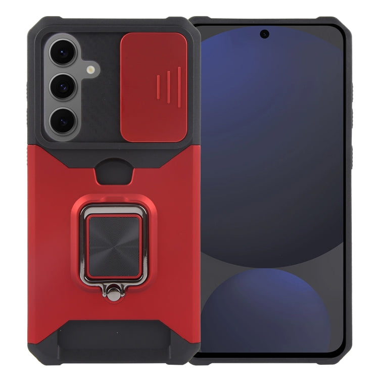 Camera Shield Card Slot PC+TPU Phone Case, For Samsung Galaxy S25 Ultra 5G, For Samsung Galaxy S24 FE 5G
