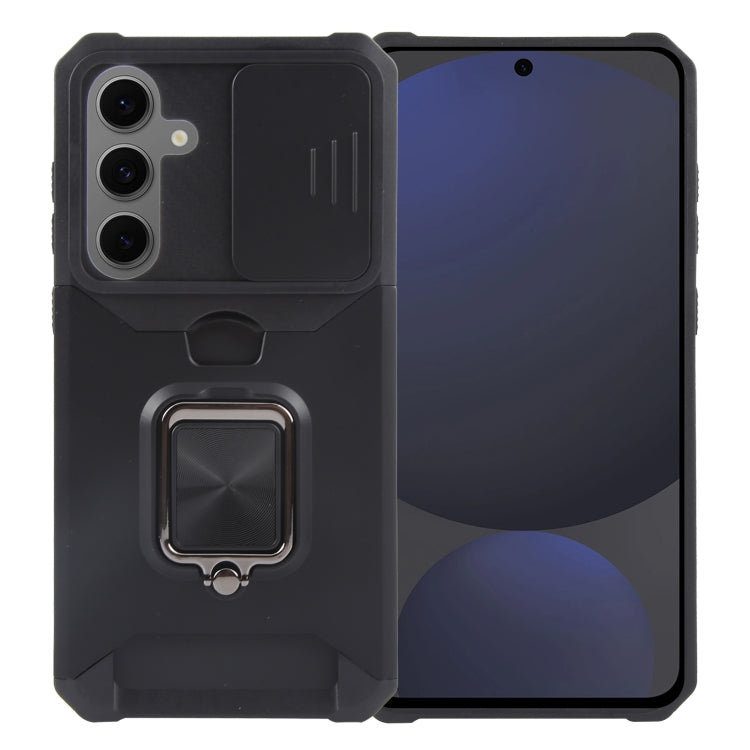 Camera Shield Card Slot PC+TPU Phone Case, For Samsung Galaxy S25 Ultra 5G, For Samsung Galaxy S24 FE 5G