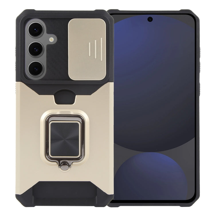 Camera Shield Card Slot PC+TPU Phone Case, For Samsung Galaxy S25 Ultra 5G, For Samsung Galaxy S24 FE 5G
