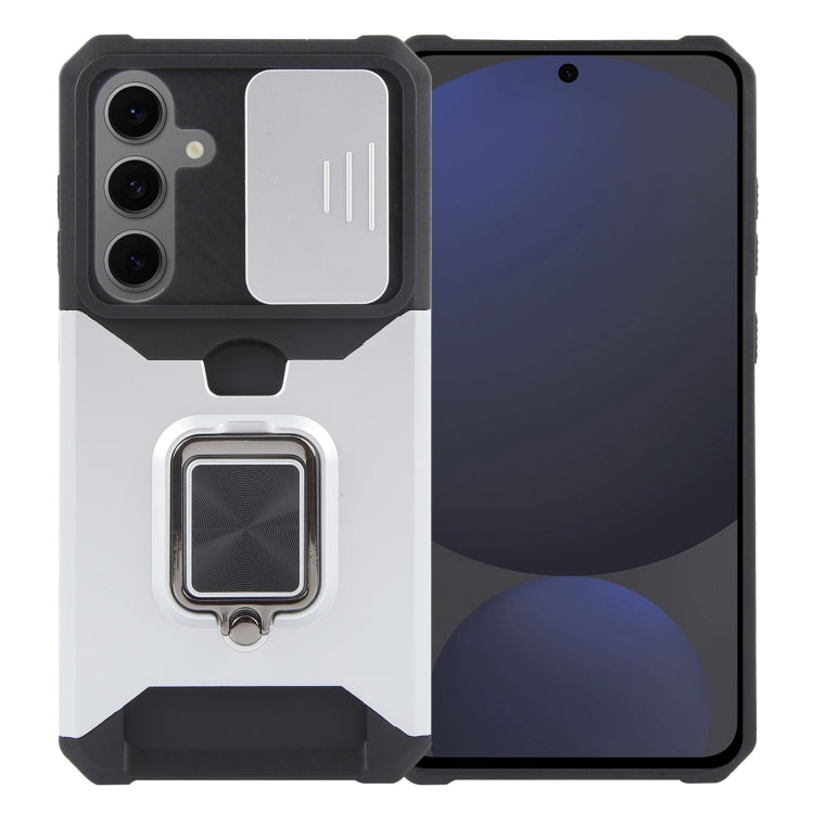 Camera Shield Card Slot PC+TPU Phone Case, For Samsung Galaxy S25 Ultra 5G, For Samsung Galaxy S24 FE 5G