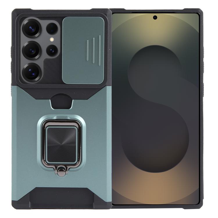 Camera Shield Card Slot PC+TPU Phone Case, For Samsung Galaxy S25 Ultra 5G, For Samsung Galaxy S24 FE 5G