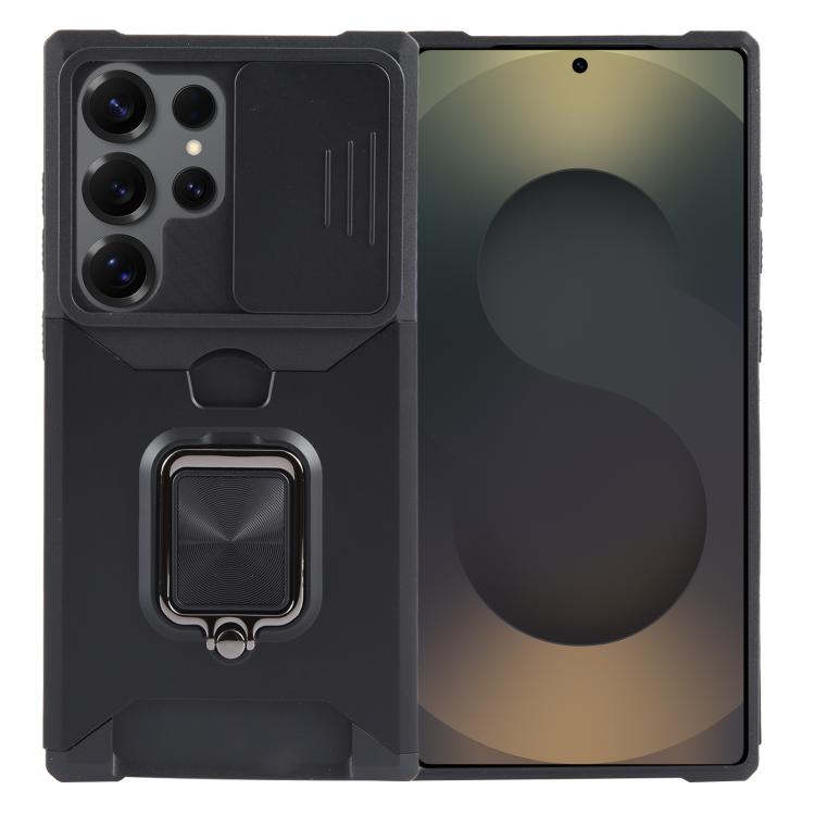 Camera Shield Card Slot PC+TPU Phone Case, For Samsung Galaxy S25 Ultra 5G, For Samsung Galaxy S24 FE 5G