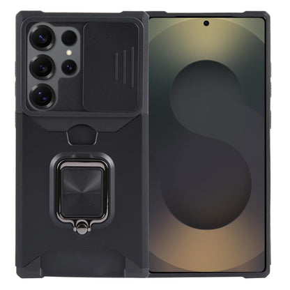 Camera Shield Card Slot PC+TPU Phone Case, For Samsung Galaxy S25 Ultra 5G, For Samsung Galaxy S24 FE 5G