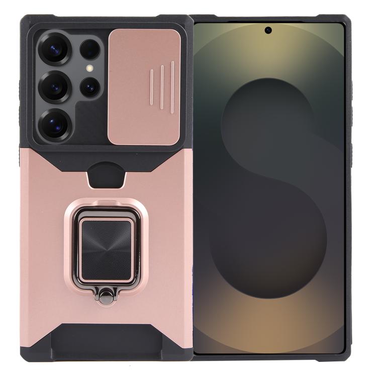 Camera Shield Card Slot PC+TPU Phone Case, For Samsung Galaxy S25 Ultra 5G, For Samsung Galaxy S24 FE 5G