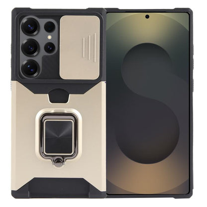 Camera Shield Card Slot PC+TPU Phone Case, For Samsung Galaxy S25 Ultra 5G, For Samsung Galaxy S24 FE 5G