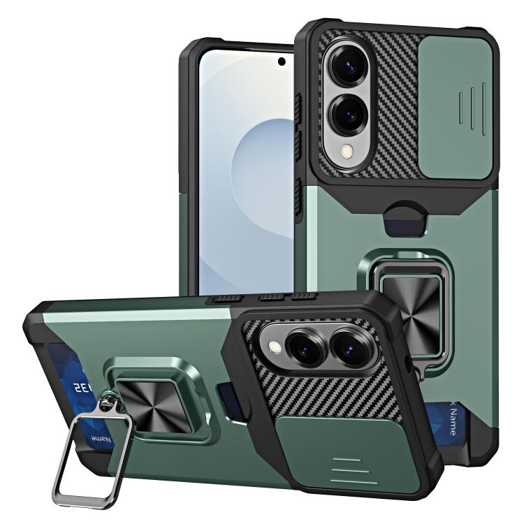 Camera Shield Card Slot PC+TPU Phone Case, For Samsung Galaxy S26+ 5G, For Samsung Galaxy S26 Ultra 5G, For Samsung Galaxy S26 5G, For Samsung Galaxy S25 Edge 5G, For Samsung Galaxy S25 5G, For Samsung Galaxy S25+ 5G