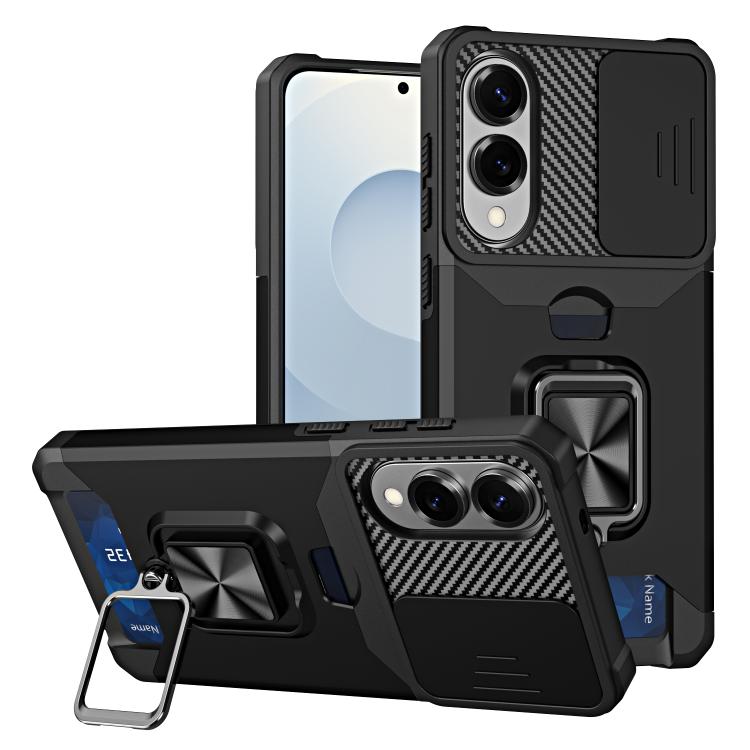 Camera Shield Card Slot PC+TPU Phone Case, For Samsung Galaxy S26+ 5G, For Samsung Galaxy S26 Ultra 5G, For Samsung Galaxy S26 5G, For Samsung Galaxy S25 Edge 5G, For Samsung Galaxy S25 5G, For Samsung Galaxy S25+ 5G