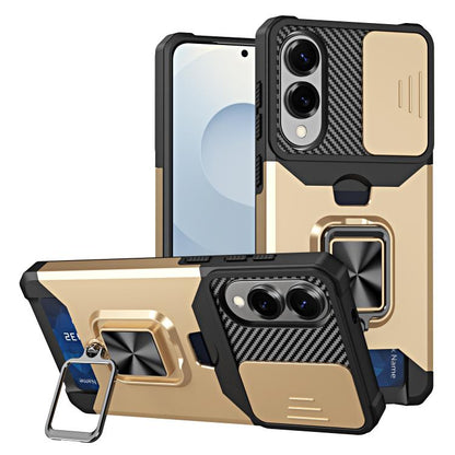 Camera Shield Card Slot PC+TPU Phone Case, For Samsung Galaxy S26+ 5G, For Samsung Galaxy S26 Ultra 5G, For Samsung Galaxy S26 5G, For Samsung Galaxy S25 Edge 5G, For Samsung Galaxy S25 5G, For Samsung Galaxy S25+ 5G