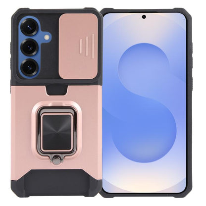 Camera Shield Card Slot PC+TPU Phone Case, For Samsung Galaxy S26+ 5G, For Samsung Galaxy S26 Ultra 5G, For Samsung Galaxy S26 5G, For Samsung Galaxy S25 Edge 5G, For Samsung Galaxy S25 5G, For Samsung Galaxy S25+ 5G