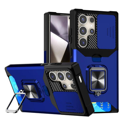 Camera Shield Card Slot PC+TPU Phone Case, For Samsung Galaxy S26+ 5G, For Samsung Galaxy S26 Ultra 5G, For Samsung Galaxy S26 5G, For Samsung Galaxy S25 Edge 5G, For Samsung Galaxy S25 5G, For Samsung Galaxy S25+ 5G