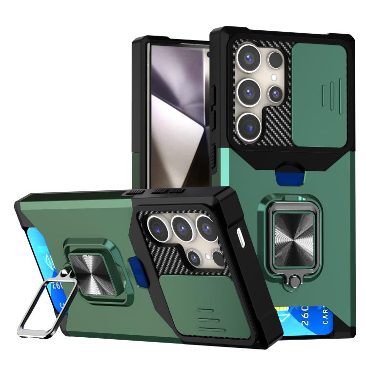 Camera Shield Card Slot PC+TPU Phone Case, For Samsung Galaxy S26+ 5G, For Samsung Galaxy S26 Ultra 5G, For Samsung Galaxy S26 5G, For Samsung Galaxy S25 Edge 5G, For Samsung Galaxy S25 5G, For Samsung Galaxy S25+ 5G