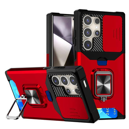 Camera Shield Card Slot PC+TPU Phone Case, For Samsung Galaxy S26+ 5G, For Samsung Galaxy S26 Ultra 5G, For Samsung Galaxy S26 5G, For Samsung Galaxy S25 Edge 5G, For Samsung Galaxy S25 5G, For Samsung Galaxy S25+ 5G